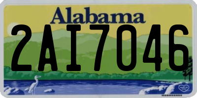 AL license plate 2AI7046