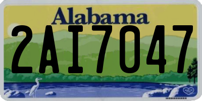 AL license plate 2AI7047