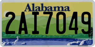 AL license plate 2AI7049