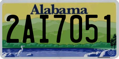 AL license plate 2AI7051