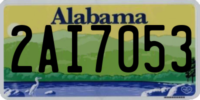 AL license plate 2AI7053
