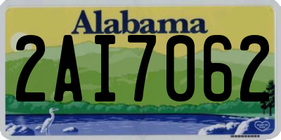 AL license plate 2AI7062