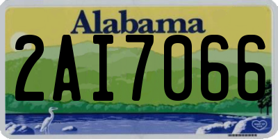 AL license plate 2AI7066