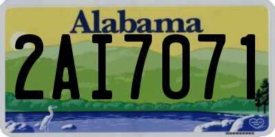 AL license plate 2AI7071
