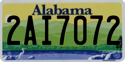 AL license plate 2AI7072