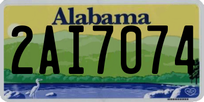 AL license plate 2AI7074