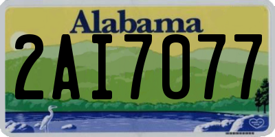 AL license plate 2AI7077
