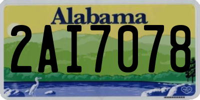 AL license plate 2AI7078