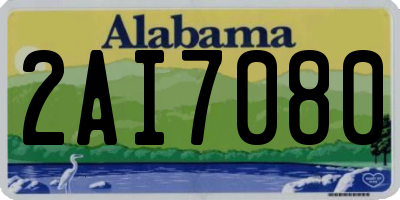 AL license plate 2AI7080