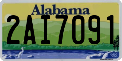 AL license plate 2AI7091