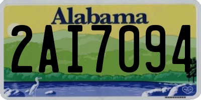 AL license plate 2AI7094