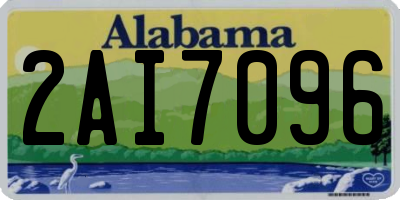AL license plate 2AI7096