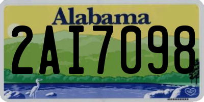 AL license plate 2AI7098