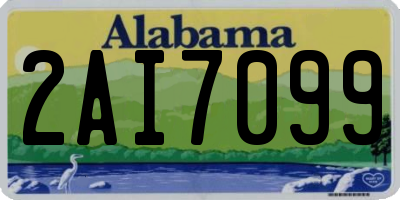 AL license plate 2AI7099