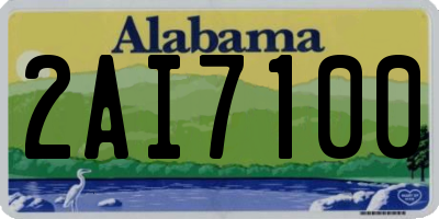 AL license plate 2AI7100