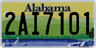 AL license plate 2AI7101