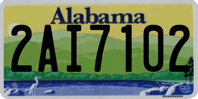 AL license plate 2AI7102