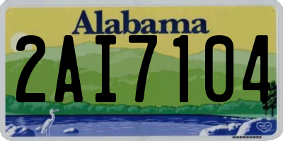 AL license plate 2AI7104