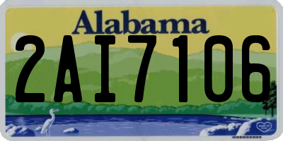 AL license plate 2AI7106