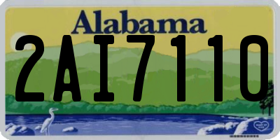AL license plate 2AI7110