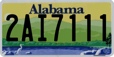 AL license plate 2AI7111
