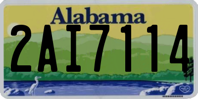 AL license plate 2AI7114