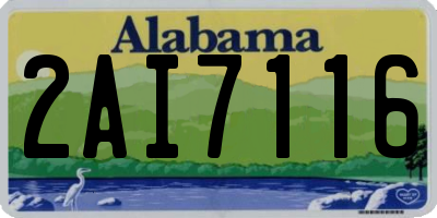 AL license plate 2AI7116