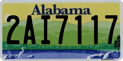 AL license plate 2AI7117