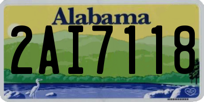 AL license plate 2AI7118