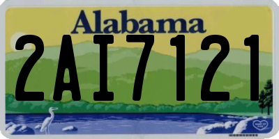 AL license plate 2AI7121