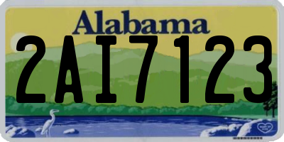 AL license plate 2AI7123
