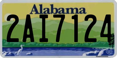 AL license plate 2AI7124