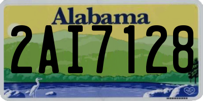 AL license plate 2AI7128