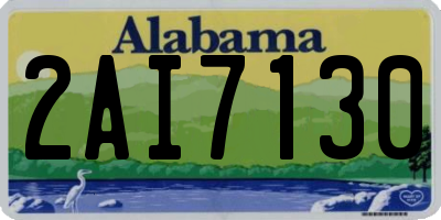 AL license plate 2AI7130