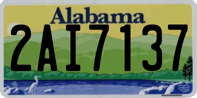 AL license plate 2AI7137