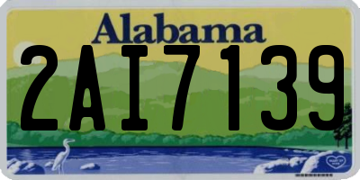 AL license plate 2AI7139