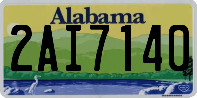 AL license plate 2AI7140