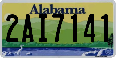 AL license plate 2AI7141