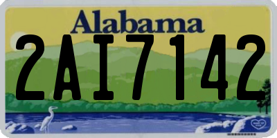 AL license plate 2AI7142