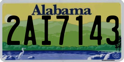 AL license plate 2AI7143