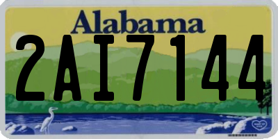 AL license plate 2AI7144