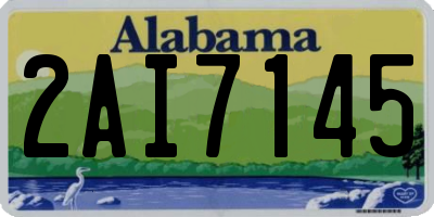 AL license plate 2AI7145