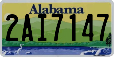 AL license plate 2AI7147