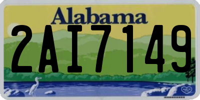 AL license plate 2AI7149