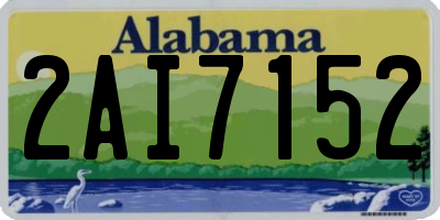 AL license plate 2AI7152