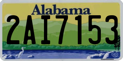 AL license plate 2AI7153