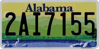 AL license plate 2AI7155