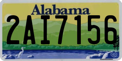 AL license plate 2AI7156