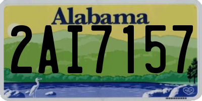 AL license plate 2AI7157