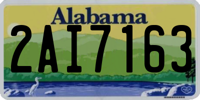 AL license plate 2AI7163